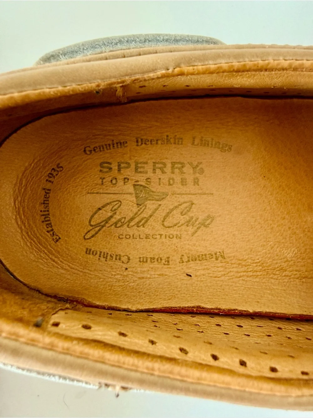 Sperry Top-Sider Gold Cup Authentic Original Boat Shoes Men's 11.5 M-Tan Leather